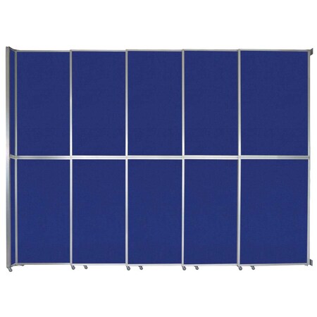 Versare Operable Wall Sliding Room Divider 15'7" x 12'3" Royal Blue Fabric 1072505-2